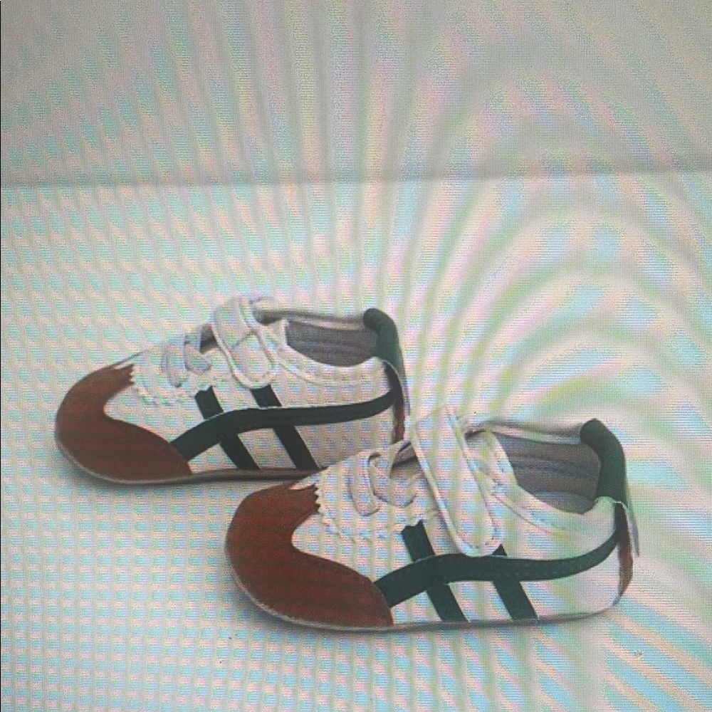 Kids' White and Brown Sneakers